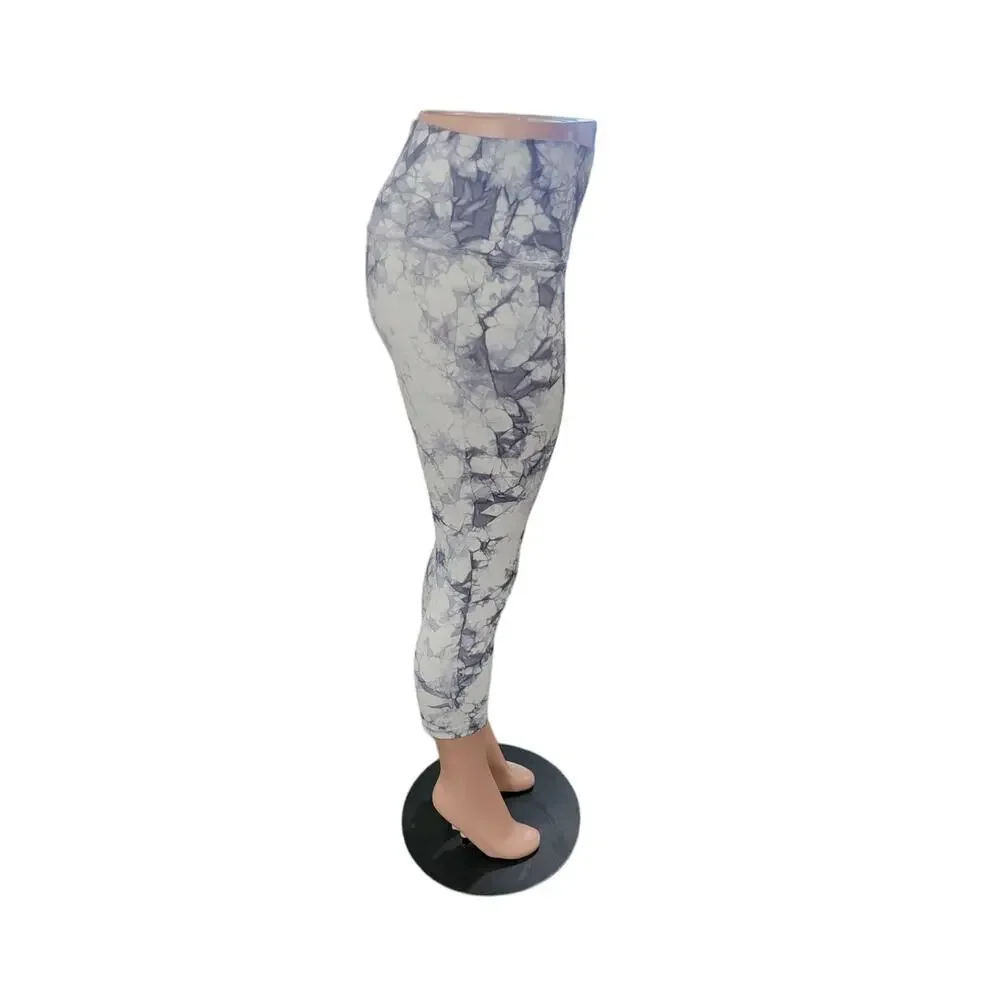 Lululemon Women's Wunder Under Leggings Size 8 Marble Dye High‎ Rise Crop